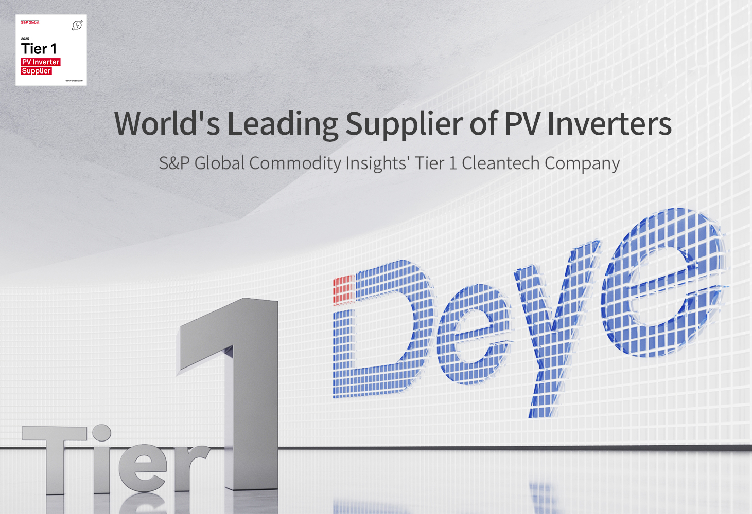 Deye genoemd naar de inaugurele Tier 1 Cleantech-bedrijvenlijst van S&P Global